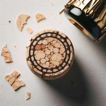 cork popping out of champagne