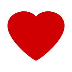 Red heart flat icon. Valentines day, symbol of love. Decorative design element