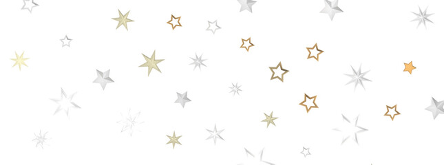 Stardust Christmas Shower: Mesmerizing 3D Illustration Depicting Descending Holiday Star Particles
