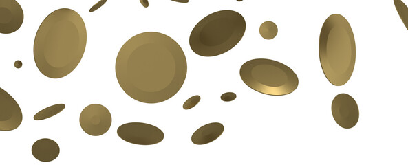 Enchanting Delight: Spectacular 3D Illustration Showcasing Enchanting Gold Confetti