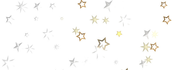 Stardust Christmas Shower: Mesmerizing 3D Illustration Depicting Descending Holiday Star Particles