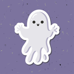 ghost cartoon sticker