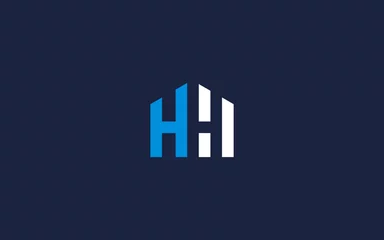 Fotobehang letter hh with house logo icon design vector design template inspiration © Dar Wan 