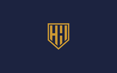 letter h with shield logo icon design vector design template inspiration