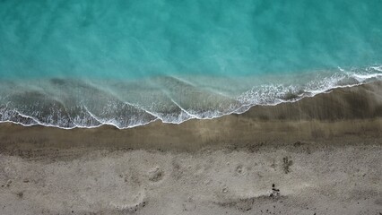 Waves on the beach taken from above