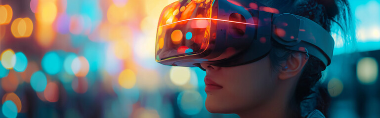 New age technology with high-tech new generation vehicles, applications, augmented reality smart devices, smartphones and VR glasses