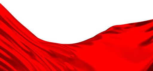 Obraz premium 3d render of abstract red cloth falling.