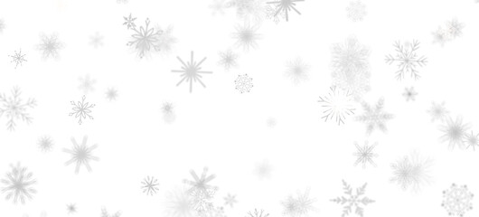 Festive Snowstorm: Magnificent 3D Illustration Showcasing Falling Christmas Snowflakes