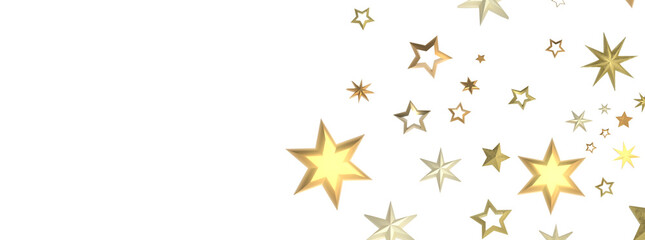 Stellar Christmas Symphony: Exquisite 3D Illustration of Falling Stars in Harmonious Motion for the Holidays