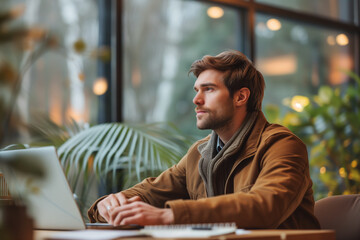 Fototapeta premium Business man at workplace