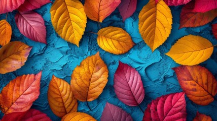 Fototapeta na wymiar Background with autumn leaves