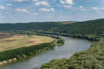 fields on the banks of the Dniester River