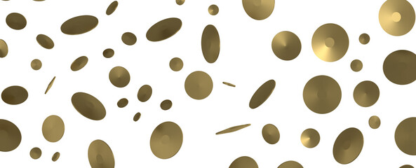 Enchanting Delight: Spectacular 3D Illustration Showcasing Enchanting Gold Confetti