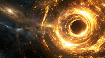 Black hole Slowly rotating in Space. The event horizon of black hole