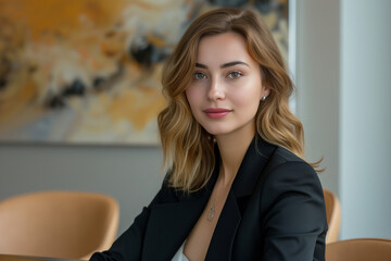 portrait of a handsome young business woman