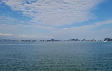 Limestone islet and rock formation at Ha Long Bay  Vietnam