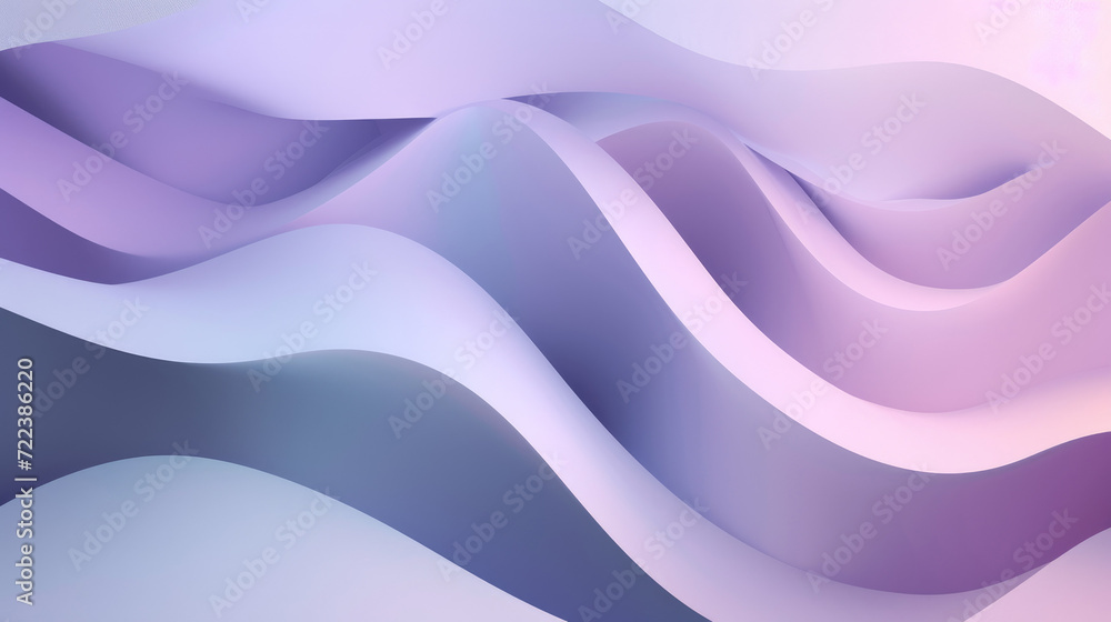 Poster 3d modern gentle waves of soft pastel colors create a serene and tranquil abstract background, perfe