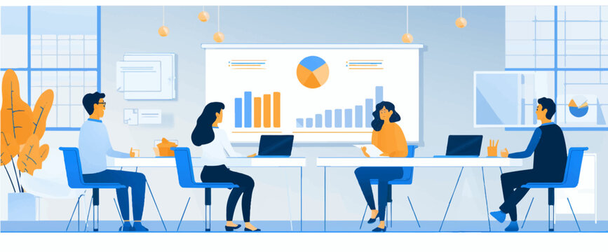 Plan, goal and successful business strategy. Path to the success. Vector illustration.