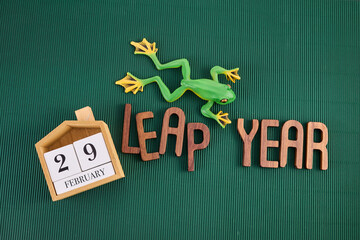 LEAP YEAR. Concept for date 29 month February - obrazy, fototapety, plakaty