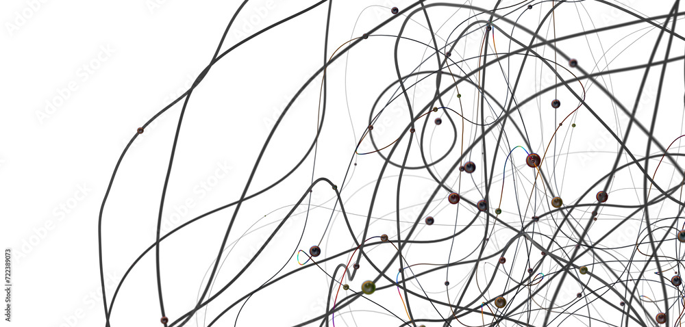 Poster concept of ai technology, motion of digital data flow.