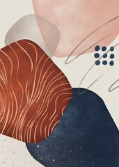 abstract Shapes Ovals Wall Poster Wall Decor