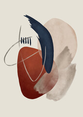 abstract Shapes Wall Poster Wall Decor