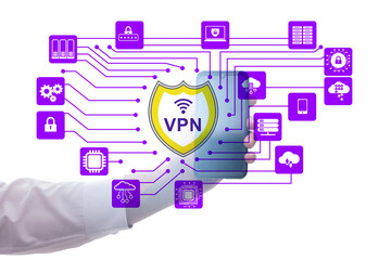 Virtual private network VPN cyber concept