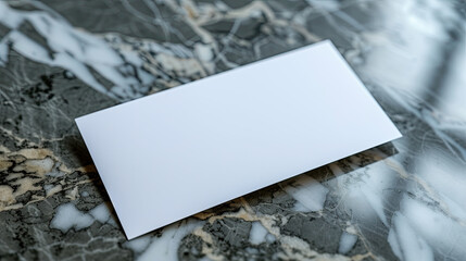 A blank check or paper card