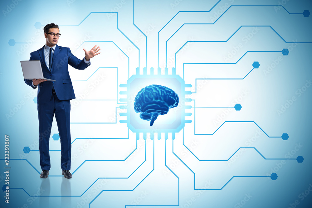 Poster concept of ai - artificial intelligence in action