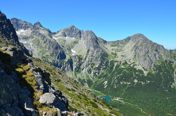 beautiful background of high Tatras, summer sunny weather