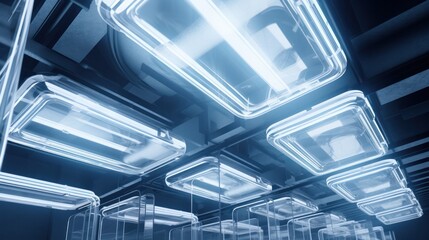 Obraz premium Transparent Generative AI for Air Conditioning Ducts.