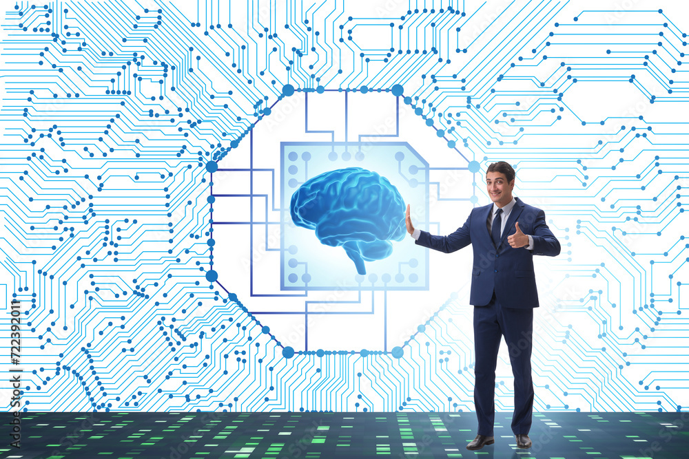 Poster concept of ai - artificial intelligence in action