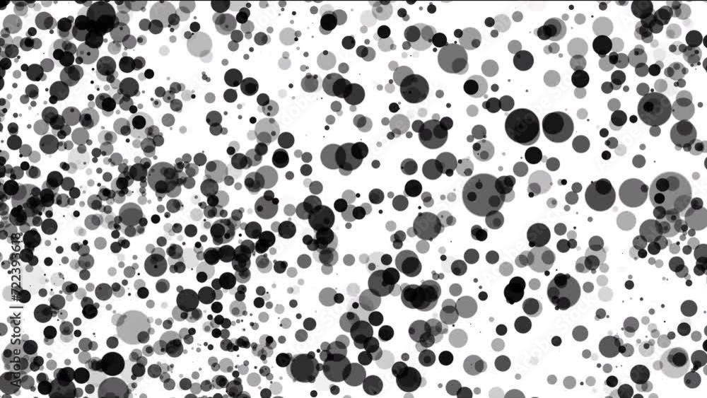 Poster black particles on a white background. computer generated 3d render