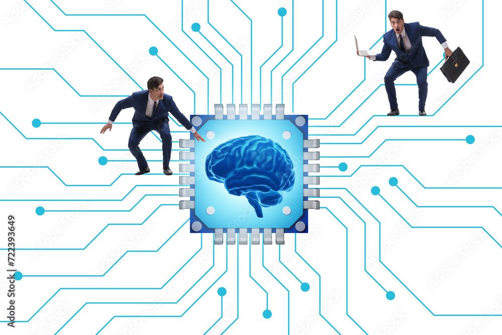 Poster concept of ai - artificial intelligence in action