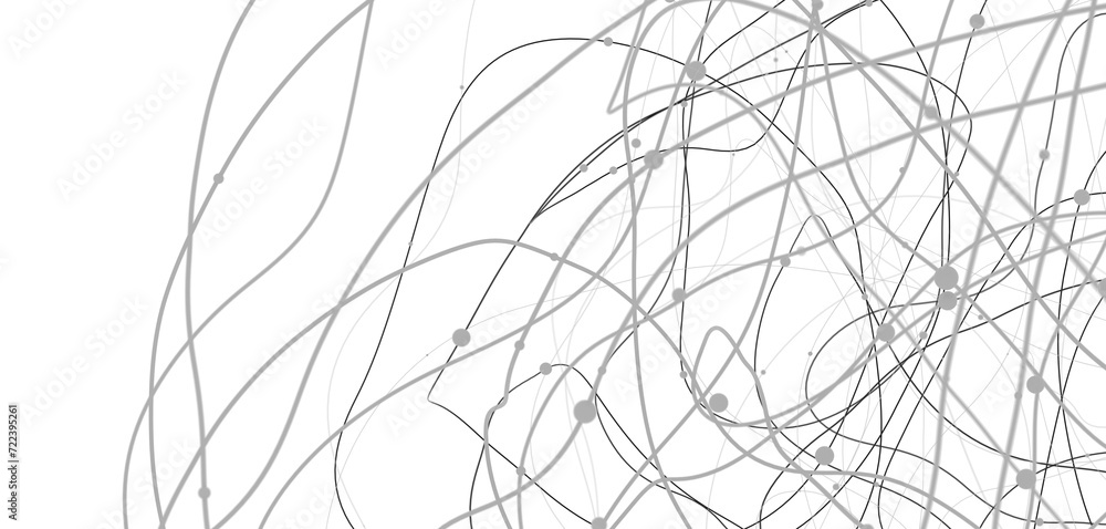 Poster Motion of digital data flow. Communication and technology network concept with moving lines and dots