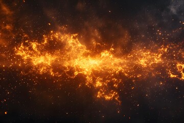 Fototapeta na wymiar Fiery Abstract Galaxy Space Wallpaper