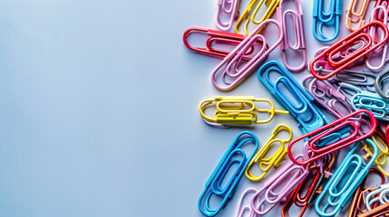 Clip Business, Paper Office Blue, White Supply, Red Stationery, Metal Object, Yellow Equipment, School Group, Closeup Education, Paperclip Colored, Accessory Work, Document Multi