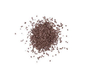 Chocolate Sprinkle Pile Isolated, Candy Sprinkles Flakes, Sweet Brown Flakes Glaze Decoration