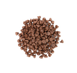 Chocolate Chips Isolated, Scattered Chocolate Sprinkles, Decorative Cocoa Drops, Cookie Decoration Ingredient