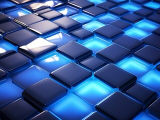 Fototapeta premium Blue hexagon abstract pattern background