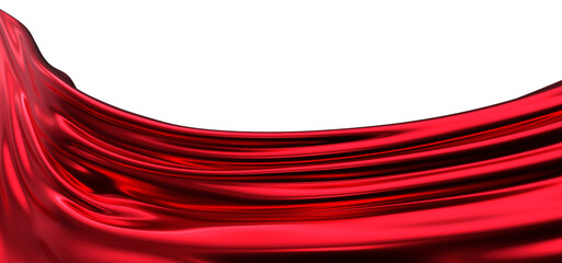 Naklejka premium Abstract red cloth swaying in the wind