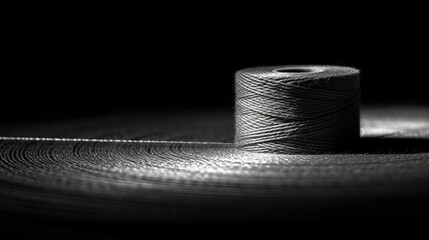 time running out image of woolen thread  - obrazy, fototapety, plakaty