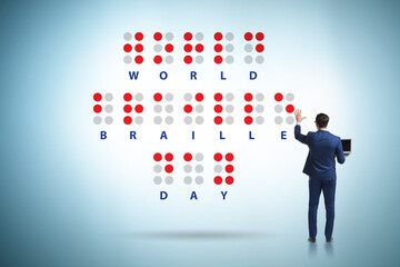 Concept of world braille day