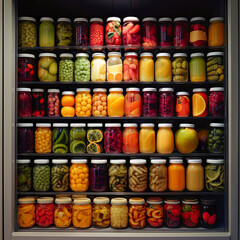 Store canned fruit carefully in a cupboard