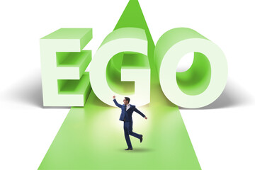 Ego personality concept with businessman