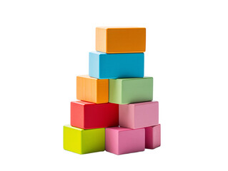 a stack of colorful blocks