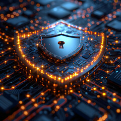  Bastión digital: Escudo de la ciberseguridad.