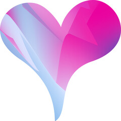February 14th Symbol, Gradient vector heart graphics design 