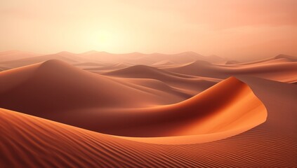 Fototapeta na wymiar Desert dunes at sunset nature landscape