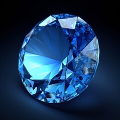 a blue diamond on a black background